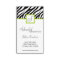 Lime Green Zebra Print Personalize Business Card