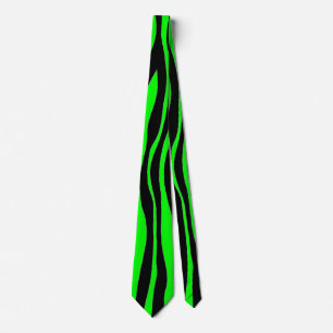 Lime Green Zebra Tie