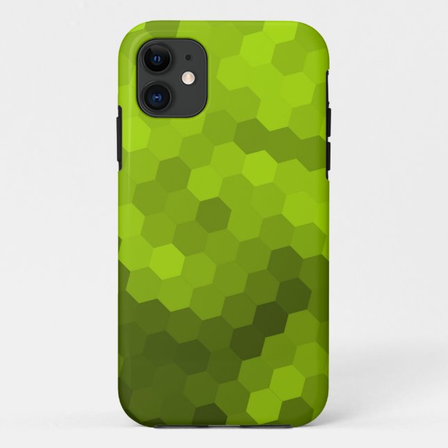 Lime hexagonal seamless graphic Case-Mate iPhone case (Back)
