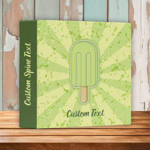 Lime Ice Cream Stick 3 Ring Binder