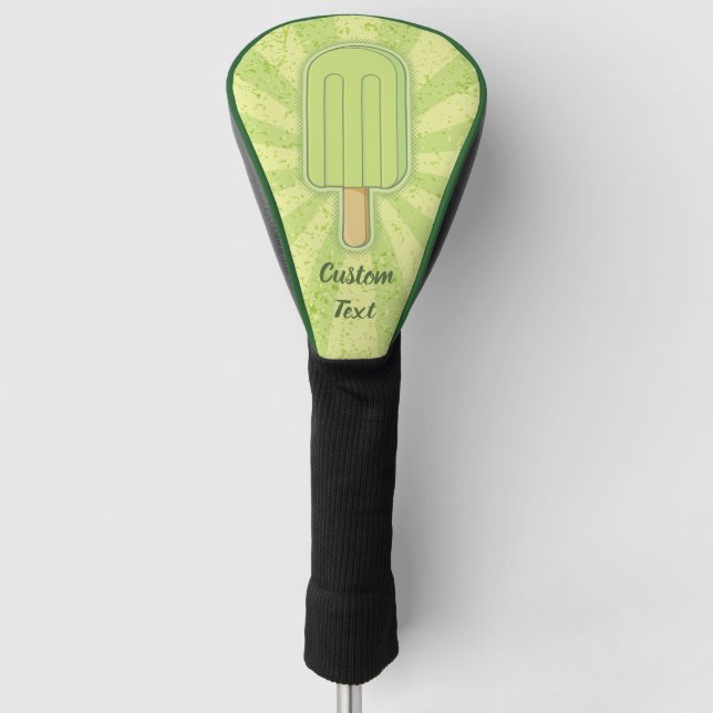 Lime Ice Cream Stick Golf Head Cover (Front)