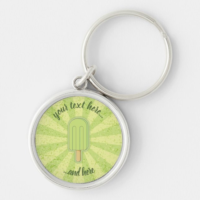 Lime Ice Cream Stick Keychain (Front)