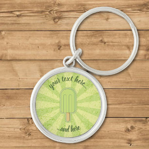 Lime Ice Cream Stick Keychain
