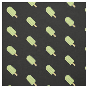 Lime Ice Cream Stick Pattern Fabric