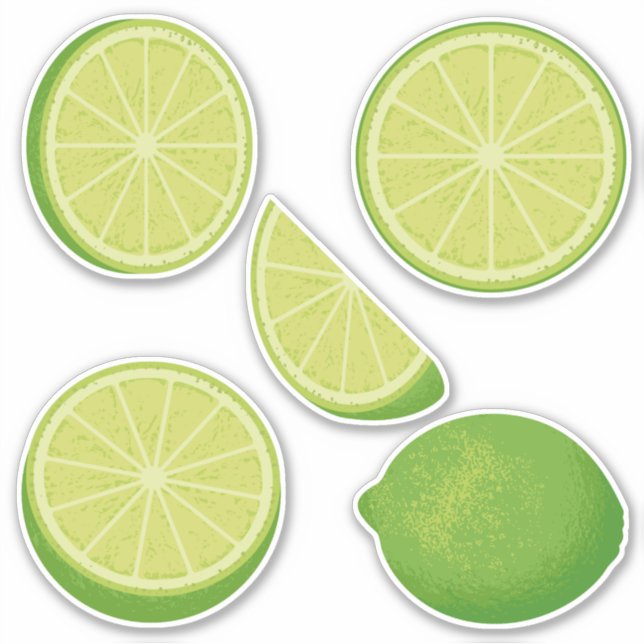 Lime Icon Set Stickers (Front)