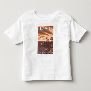Lime Kiln Lighthouse Vintage Travel Poster Toddler T-shirt