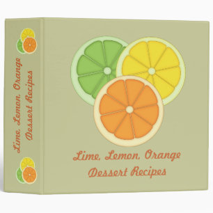 Lime, Lemon and Orange Recipe Binder