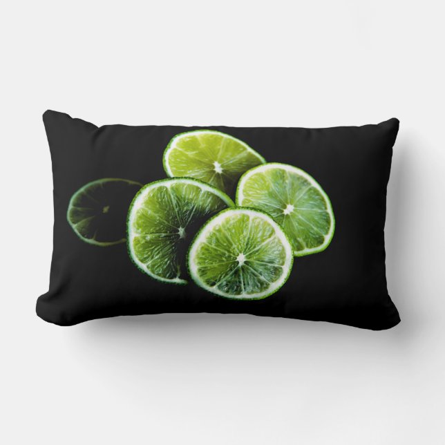 lime lemon lumbar pillow (Front)