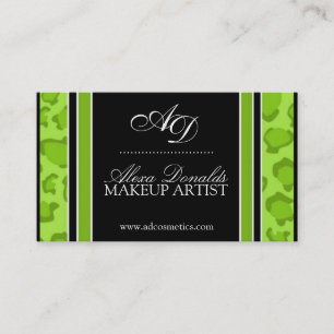 Lime Leopard Print  Business Card