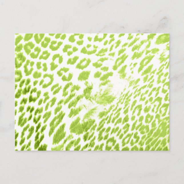 Lime Leopard Print Postcard (Front)