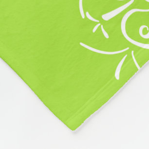 Lime Mandala Fleece Blanket
