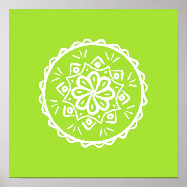 Lime Mandala Poster (Front)