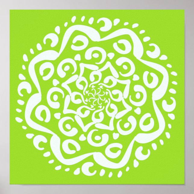 Lime Mandala Poster (Front)