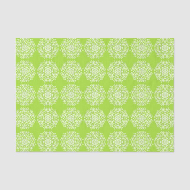 Lime Mandala Tissue Paper (Front)