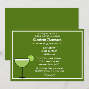 Lime Margarita Bridal Shower Party Invitation