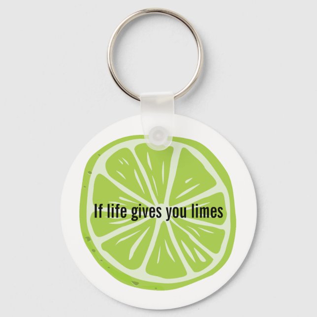 Lime & Margaritas Design Keychain (Front)