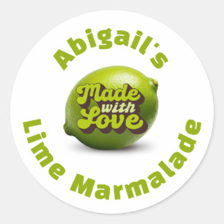 Lime Marmalade Classic Round Sticker