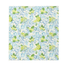 Lime, mint and ice cubes