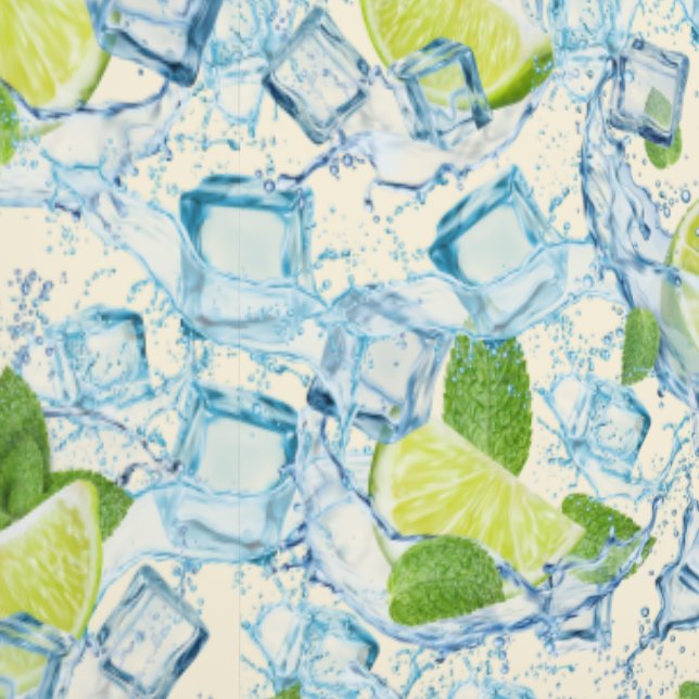 Lime, mint and ice cubes wallpaper (Seam)