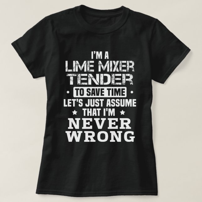 Lime Mixer Tender T-Shirt (Design Front)