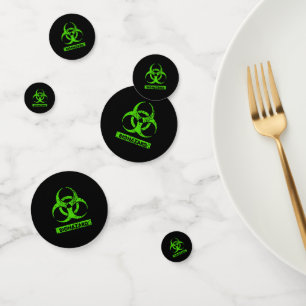 Lime Neon Green Bio-Hazard Chemicals Graphic Confetti