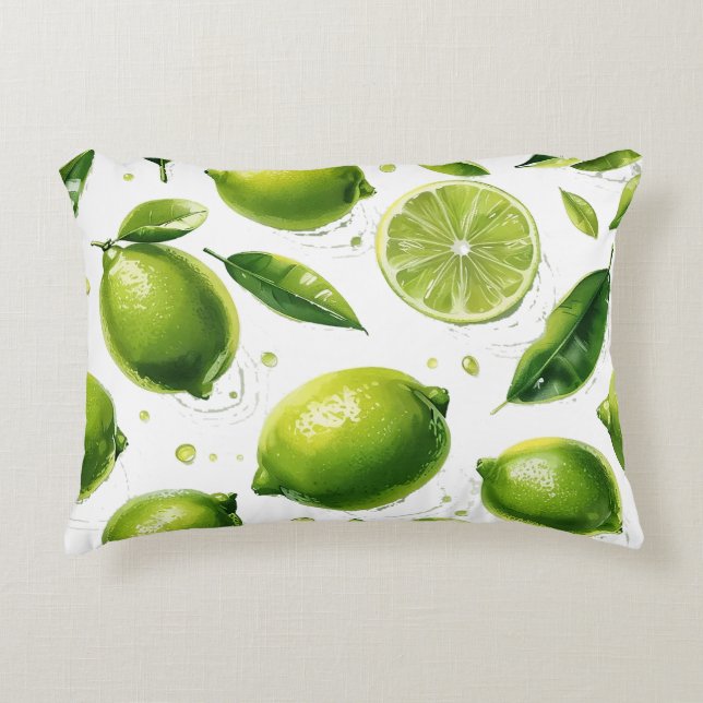 Lime Pattern Accent Pillow (Front)