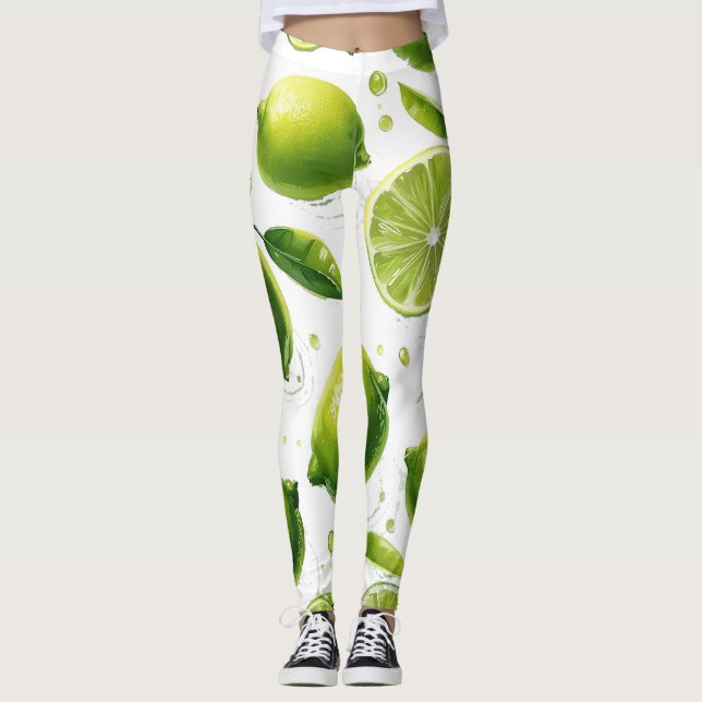 Lime Pattern Leggings (Front)