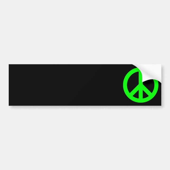 Lime Peace Symbol Bumper Sticker (Front)