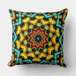 Lime personnalisé Vert jaune bleu étoile Coussin c