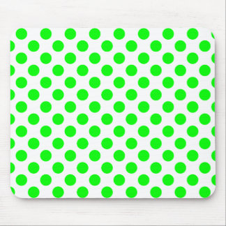 Lime Polka Dots Mouse Pad