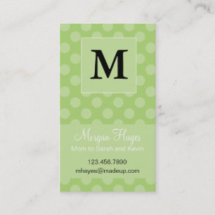 Lime Polka Mommy Card