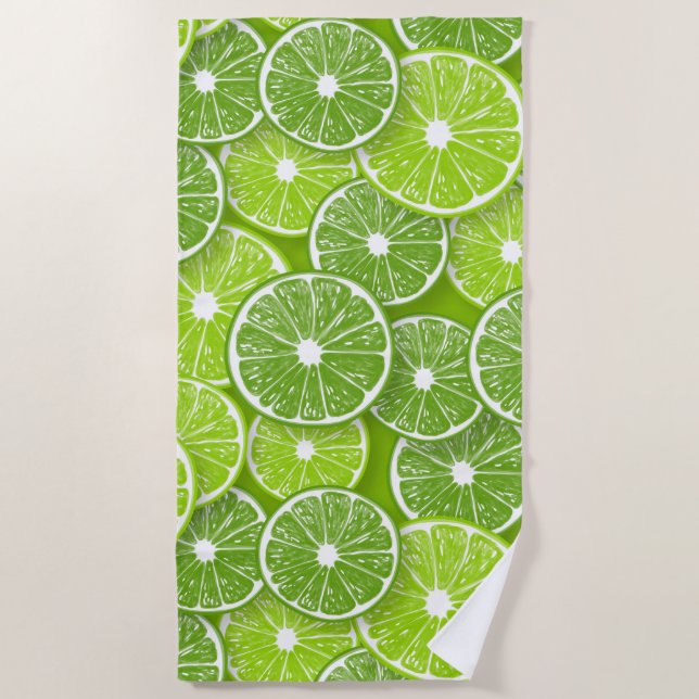 Lime pop beach towel (Front)