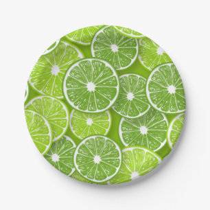 Lime pop paper plate