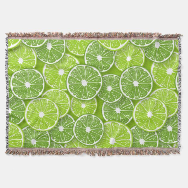 Lime pop throw blanket (Front)
