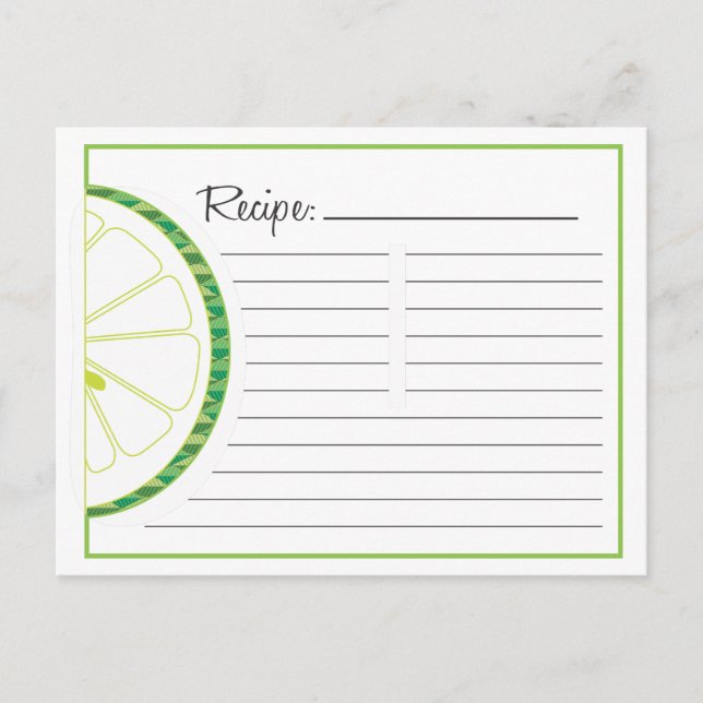 Lime Recipe Card (Front)