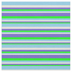 Lime, Slate Blue, Beige, and Sky Blue Coloured Fabric