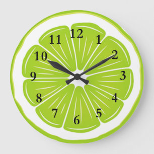 Lime Slice Acrylic Wall Clock