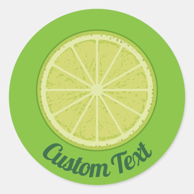 Lime Slice Classic Round Sticker (Front)
