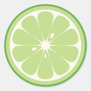 Lime Slice Classic Round Sticker