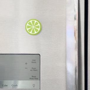 Lime Slice Green Summer Fruit Magnet