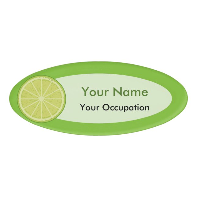 Lime Slice Name Tag (Front)