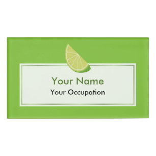 Lime Slice Name Tag