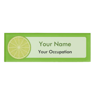 Lime Slice Name Tag