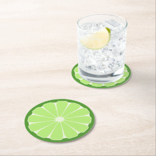 Lime Slice Paper Coasters