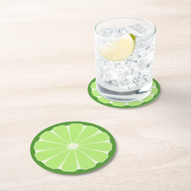 Lime Slice Paper Coasters  (Insitu)