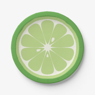 Lime Slice Paper Plate
