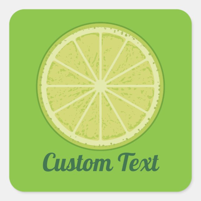 Lime Slice Square Sticker (Front)