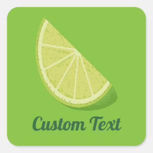 Lime Slice Square Sticker