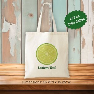 Lime Slice Tote Bag
