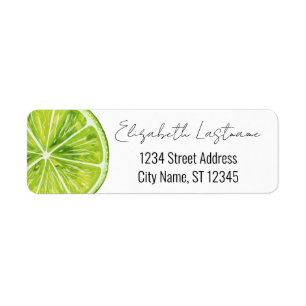 Lime Slice - Whimsical Return Address